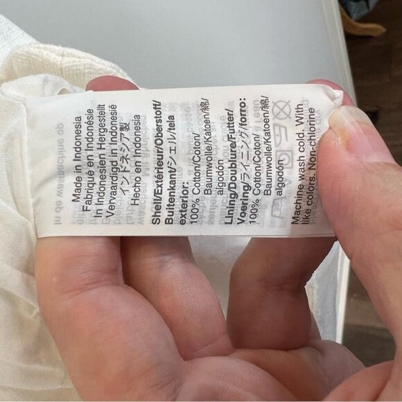 J Crew Factory Womens Size 4 Scalloped Basketweave Square Neck Dress White - Picture 10 of 13